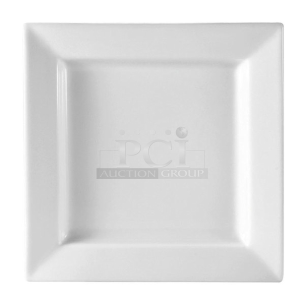 NEW! FULL BOX! CAC China Porcelain PNS-7 Princesquare 7" Bright White Square Porcelain Plates. 7x7x7/8 25x Your Bid - Image 2 of 2