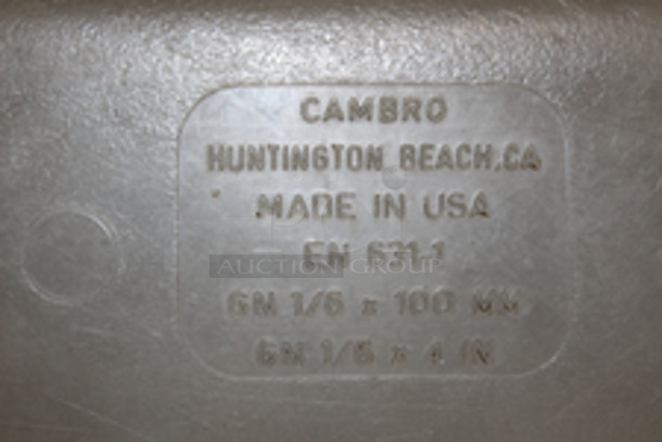 Cambro EN 63-1 Camware 1/6 Pans, 4” Deep
63⁄8" x 615⁄16"x4”
12x Your Bid
 - Image 3 of 3