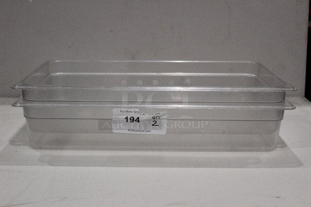 Cambro 14CW Camwear Pans, Full Size, 4" Deep. 
12-3/4x20-7/8x4
2x Your Bid
 - Image 1 of 6