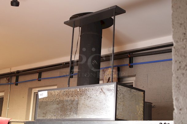 BEAUTIFUL! Smokey Mirror Finish Hanging Glass Light Fixture With All Required Hardware.  - Image 7 of 8