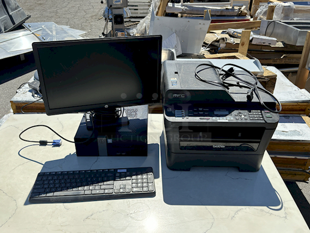 Windows Based Computer, Monitor, Wireless Keyboard and Office Printer.  - Image 7 of 7