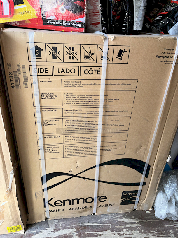 IN THE BOX! Kenmore Elite 41783 4.5-cu ft Stackable Steam Cycle Smart Front-Load Washer (Metallic Silver) ENERGY STAR. S/NO.:808KWWZ2P873 Compatible With (Lot# 26) Dryer Models #81782 & 91782. Washer Only. 120-VAC, 60-Hz - Image 2 of 4