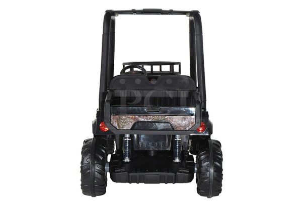 IN THE BOX! Dyncraft Realtree 24V UTV - Black. Realistic UTV Sounds, Suspension spring, Working Headlights, MP3 Input, Front Rack. - Image 5 of 6