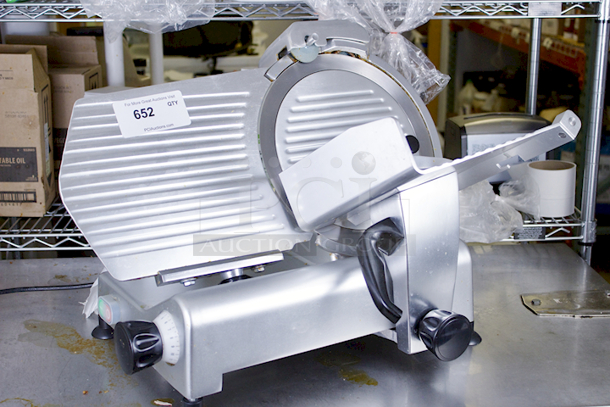 LIKE NEW CONDITION! Avantco 177SL312 12" Manual Gravity Feed Meat Slicer - 1/3 hp - Image 2 of 7