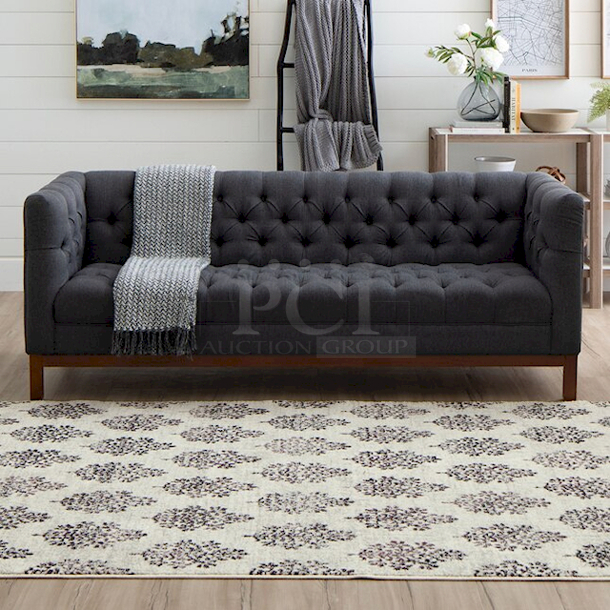 BEAUTIFUL ! allen + roth Paula 8ft (W) x 10ft (L) Blue Indoor Geometric Farmhouse/Cottage Area Rug - Image 3 of 6