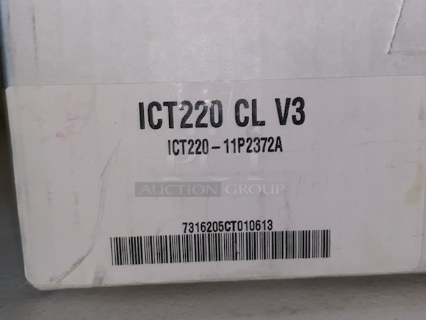 NEW-COMPLETE KIT! Ingenico iCT220 CL v3 Dual Com Credit Card Terminal Machine ICT220-11P2372A. Includes 2 Rolls and Cords - Image 2 of 4