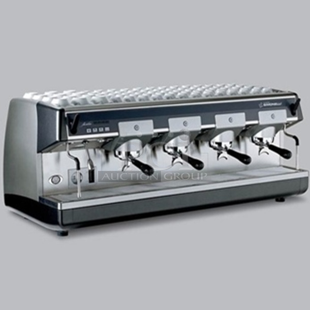 Nice! Used Nuova Simonelli Aurelia II 4 Group Commercial Expresso Machine 220 Volt 1 Phase Tested and Working - Image 8 of 8