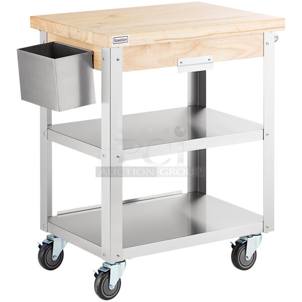 BRAND NEW SCRATCH AND DENT! Steelton 522MPC2030 Mobile Prep Serving Cart