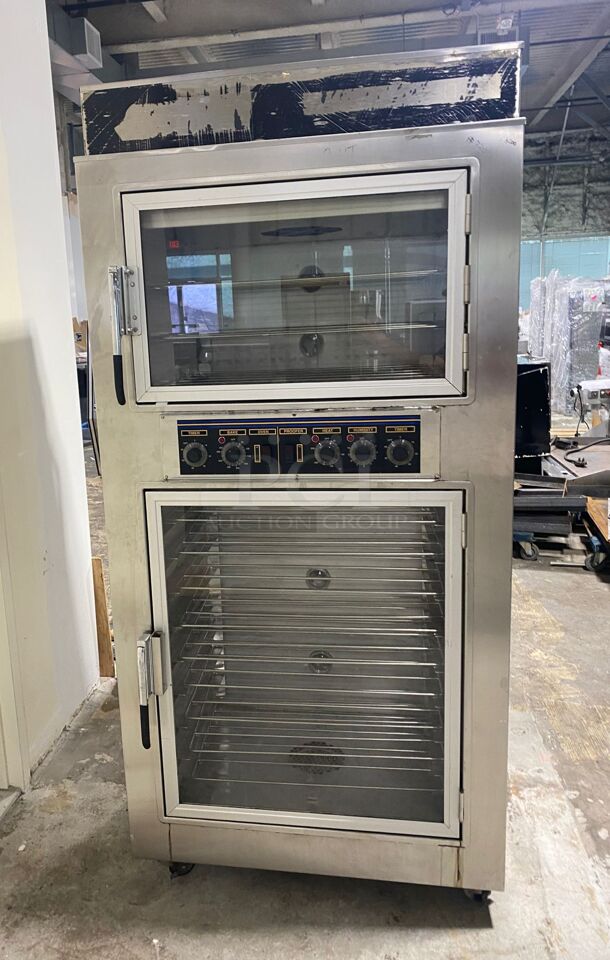 Nuvu Subway Edition Commercial Double Deck Baking Oven/Proofer Combo! With View Through Doors! All Stainless Steel! On Casters!

MAKE: NU-VU MODEL: OVEN/PROOFERWIDTH: 36DEPTH: 28HEIGHT: 77 ORIGINAL PRICE: $15,175.00
 - Image 1 of 5