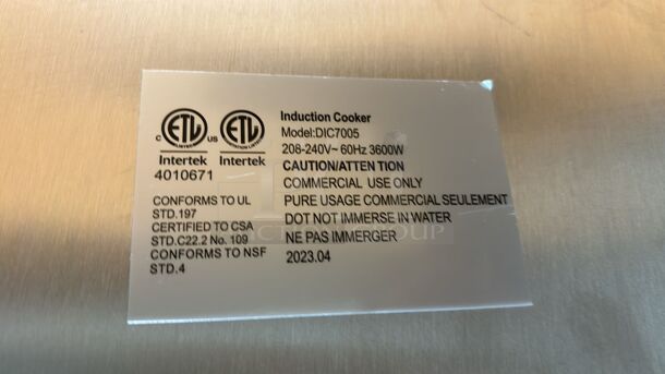Cookline DIC 7005 Double Countertop Induction Range / Cooker - 208-240V,
 - Image 5 of 5