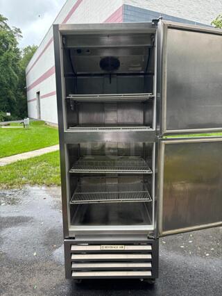 Beverage air RI 18HC-HS RI Series Half Solid Pass-Thru Refrigerator
