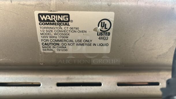 Waring Steel Half-Size Countertop Convection Oven, 120v
 - Image 6 of 6