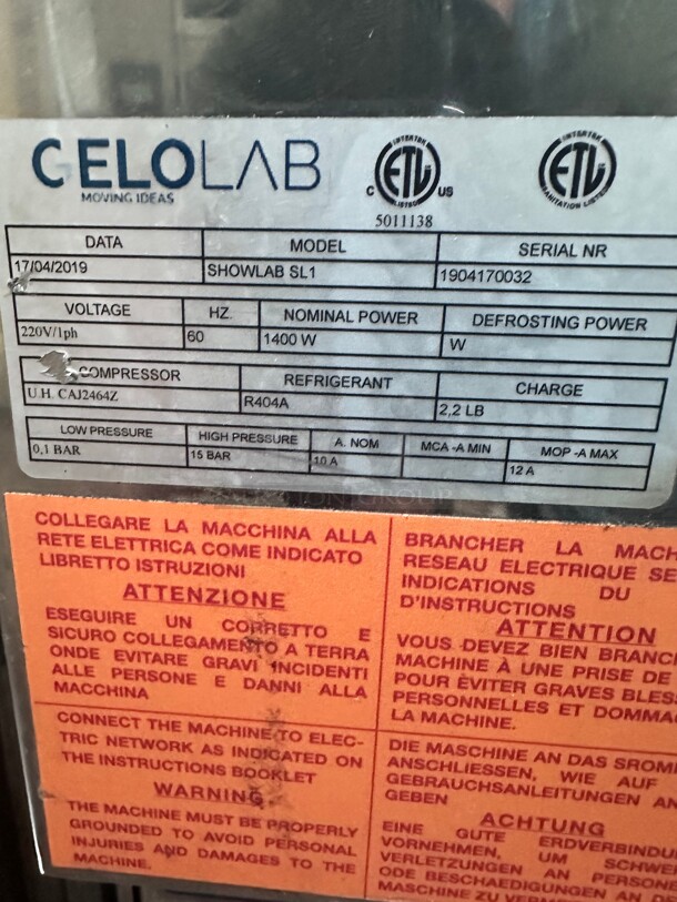 Late Model Florntia SL1 Churning Batch Freezer Gelato Machine w/ (1) 15 qt Flavor Hopper, 220v Working - Image 7 of 10