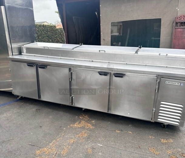 Working Beverage Air DP119HC 119 inch Pizza Prep Table w/ Refrigerated Base, 115v - Image 1 of 9
