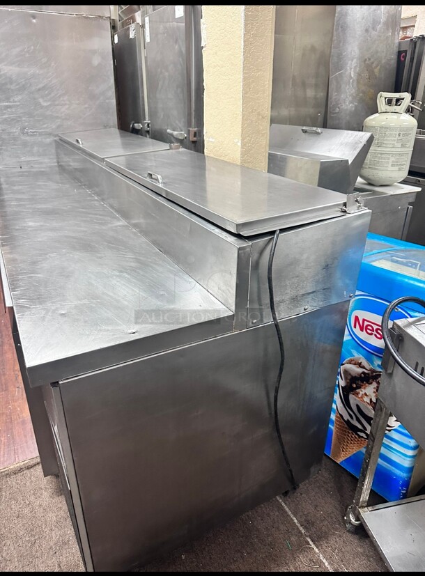 Working Continental CPT92 92 Inch Pizza Prep Table w/ Refrigerated Base, 115v  - Image 6 of 10