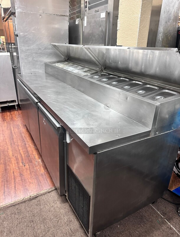 Working Continental CPT92 92 Inch Pizza Prep Table w/ Refrigerated Base, 115v  - Image 10 of 10
