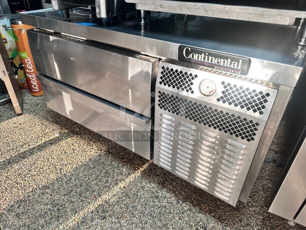 Continental 48" Chef Base w/ (2) Drawers - 115v Tested and Working - Image 2 of 8