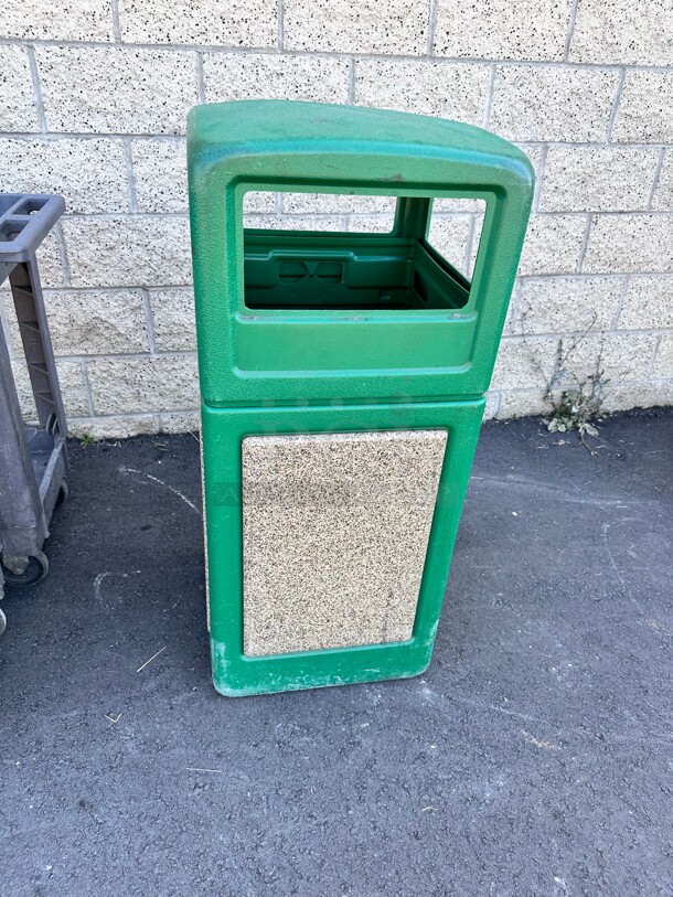 Commercial Street Green Large Trash Container - Image 1 of 6