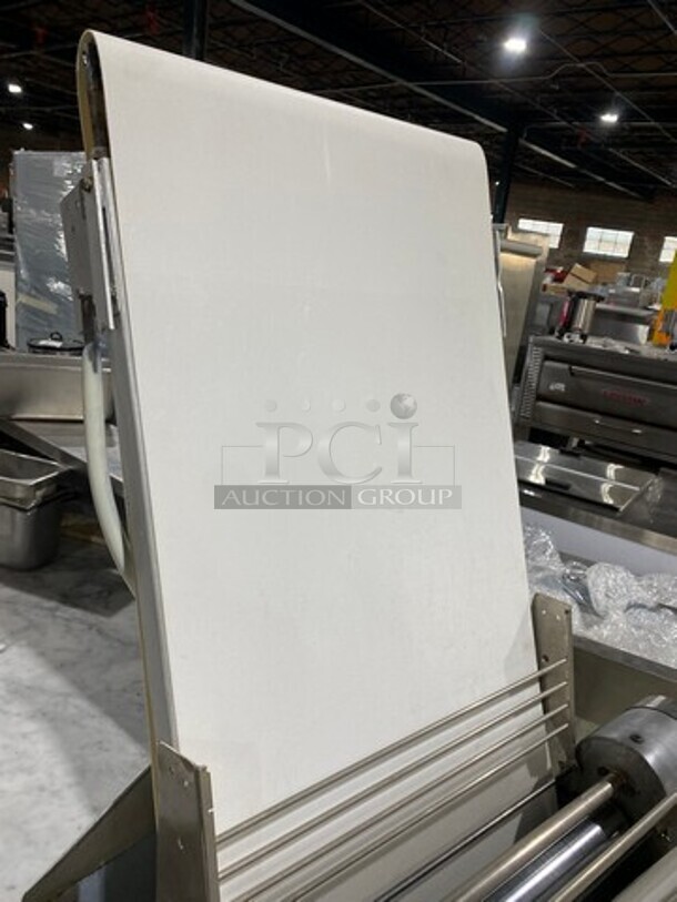 Rondo Seewer Commercial Floor Style Reversible Dough Sheeter! Stainless Steel Body! Model: SYN603 208V 3 Phase! SN: DC197AJ 120V - Image 4 of 8