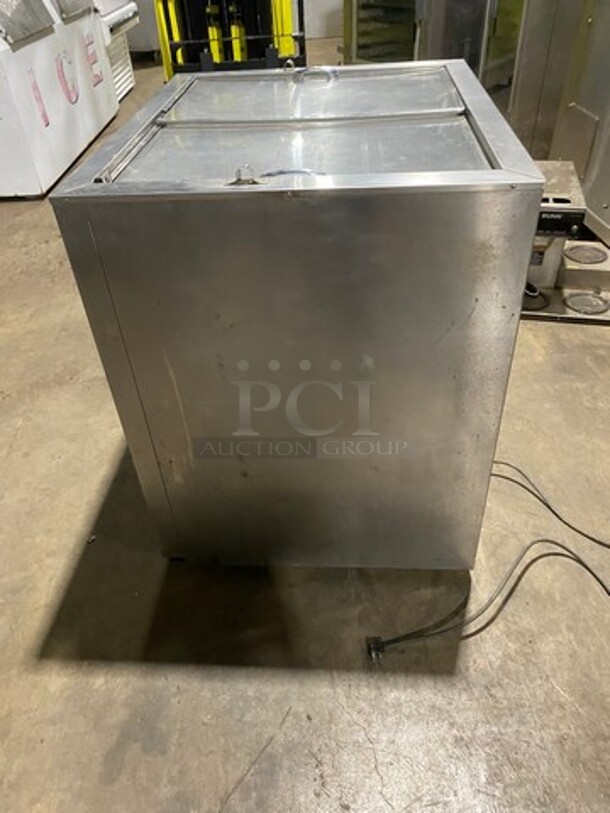 Power Commercial 2 Sliding Door Reach Down Cooler! All Stainless Steel! Model: 1711 SN: 740321 115V 60HZ 1 Phase - Image 2 of 7