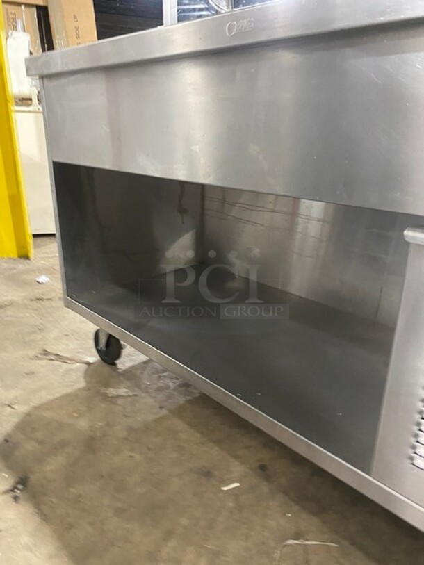 Craig Commercial Refrigerated Food Serving Station Counter/Cold Pan! With Sneeze Guard! With Underneath Storage Space! All Stainless Steel Body! On Casters! Model: LB530SC! 115V 1 Phase! - Image 7 of 10