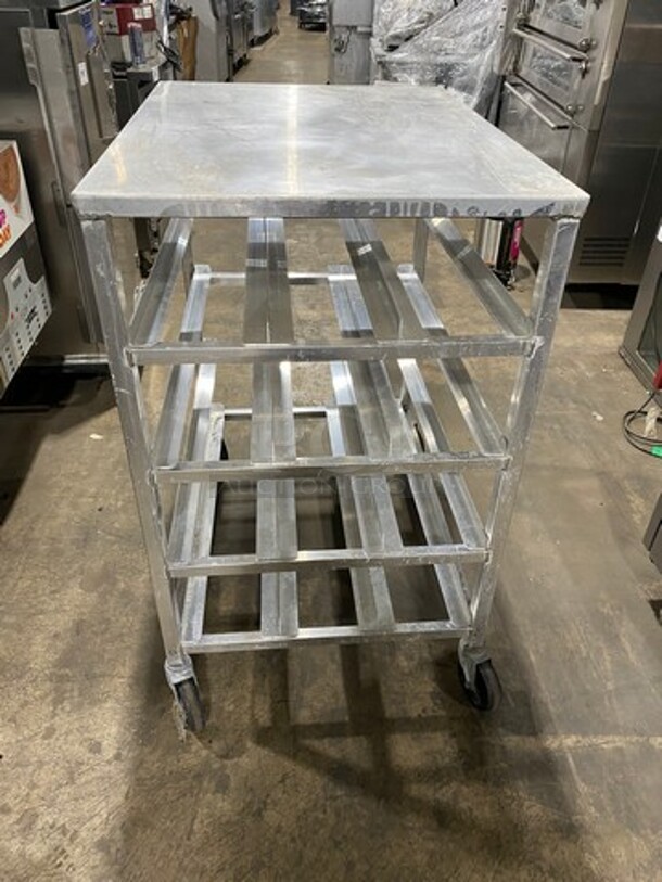 Channel Commercial Aluminum Mobile Can Rack! On Casters! - Image 3 of 6