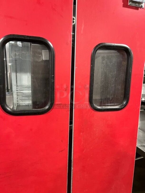 ALL ONE MONEY! 2 Commercial Swinging Kitchen/ Traffic Door! With Small Window! 18" Each Door, 36" Total! - Image 2 of 4