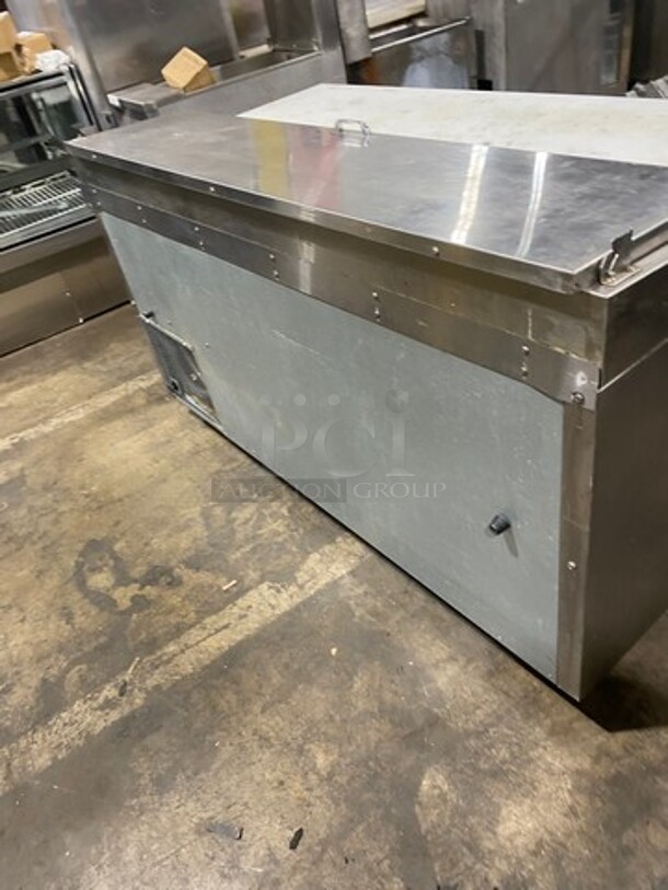 Continental Commercial Refrigerated Mega Top Pizza Prep Table! With Commercial Cutting Board! With 3 Door Storage Space Underneath! All Stainless Steel! On Casters! Model: CPA60 SN: 15161713 115V 60HZ 1 Phase - Image 3 of 10