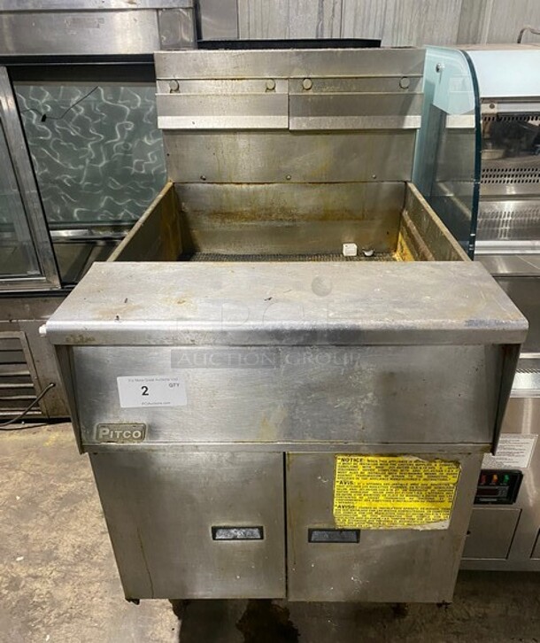 Pitco Frialator Donut Fryer! Stainless Steel Commercial Floor Style Natural Gas Powered! MODEL SGM24 SN: G13LC064159 115V 