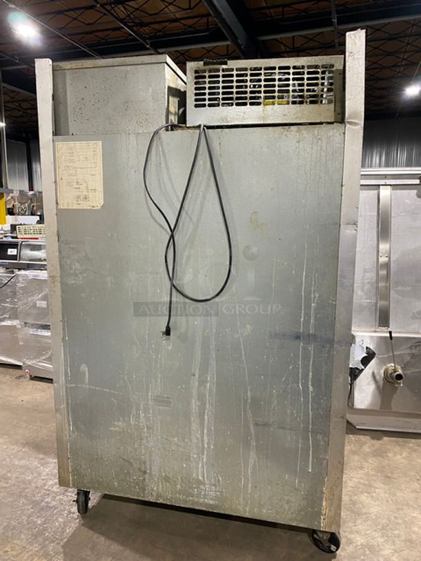 COOL! Traulsen 2 Door Reach In Freezer Unit! With Poly Coated Racks! All Stainless Steel! On Casters! Model: G22010 SN: TT50688J13 115V 60HZ 1 Phase - Image 4 of 10