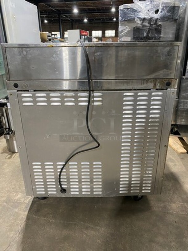 Continental Commercial Refrigerated Sandwich Prep Table! With 2 Door Underneath Storage Space! All Stainless Steel! On Casters! Model: SW3615M SN: 1487851 115V 60HZ 1 Phase! Working When Removed!  - Image 3 of 10