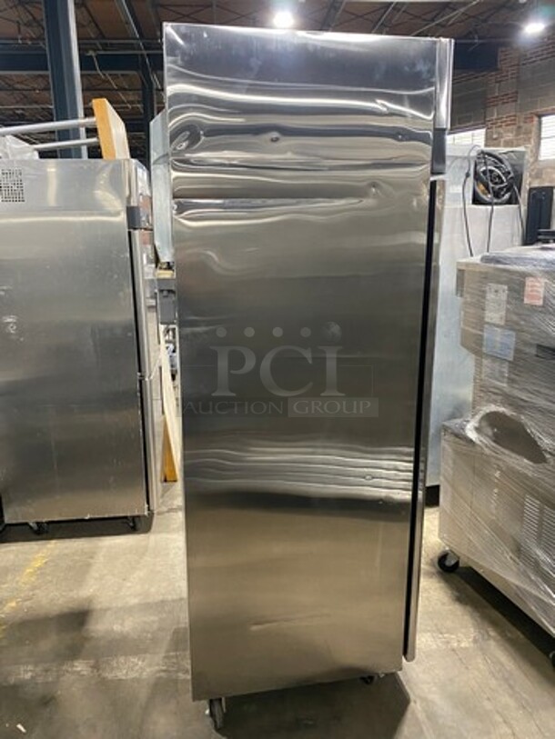 Turbo Air Commercial Single Door Reach In Refrigerator! With Poly Coated Racks! All Stainless Steel! On Casters! Model: M3R241 SN: M3R2L8Z083 115V 60HZ 1 Phase - Image 3 of 9