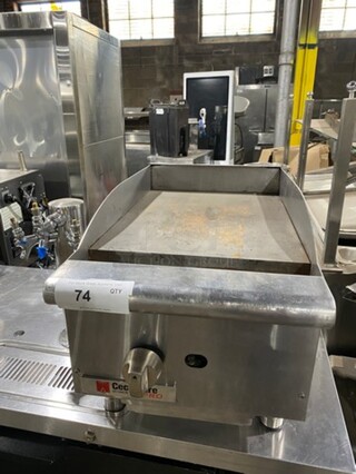 Cecilware Pro Commercial Countertop Gas Powered Flat Top Griddle! With Back And Side Splashes! All Stainless Steel! On Legs!