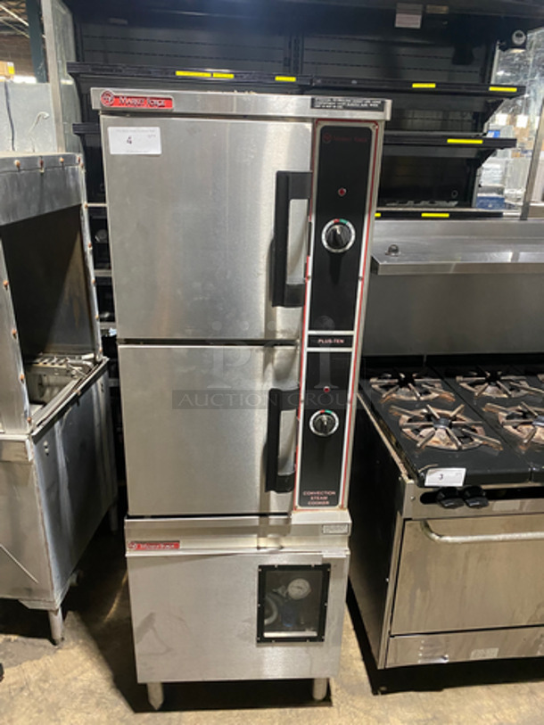 Market Forge Commercial Dual Cabinet Convection Steam Cooker! All Stainless Steel! On Legs!