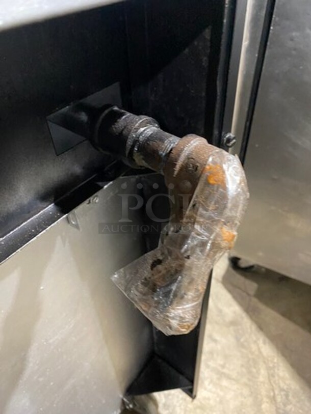 Commercial Natural Gas Powered 6 Burner Stove With Right Side Flat Griddle! Griddle Has Side Splashes! With Raised Back Splash And Salamander Shelf! With 2 Oven Underneath! Metal Oven Racks! All Stainless Steel! On Casters! - Image 11 of 11