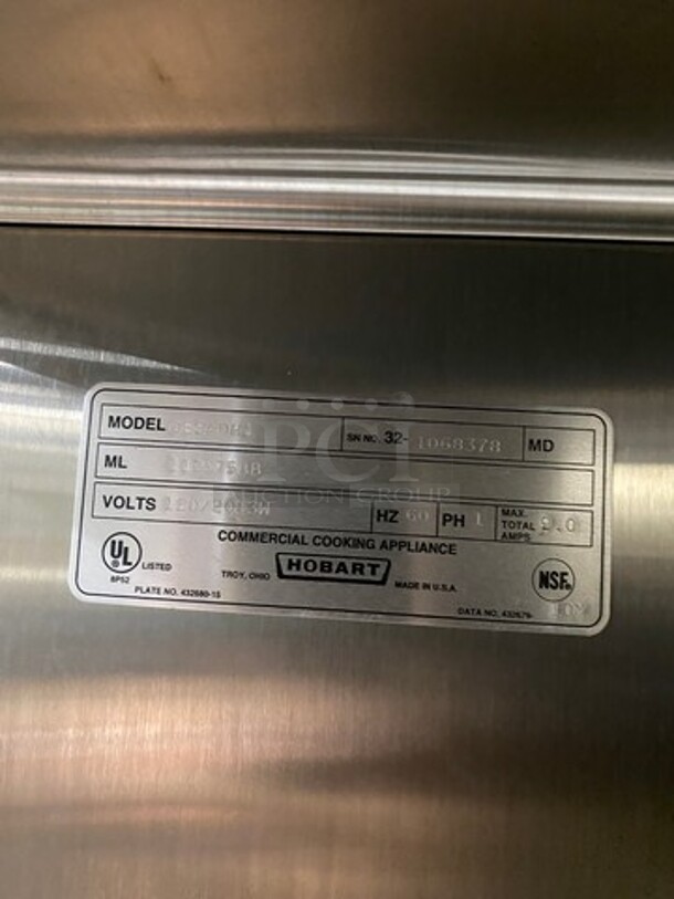 WOW! NEW! NEVER USED! Hobart Commercial Electric Powered Single Door Roll In Rack Proofer/ Warmer Holder/ Hot Food Storage! Solid Stainless Steel! Model: QESADHL SN: 321068378 120/208V 60HZ 1 Phase - Image 9 of 10