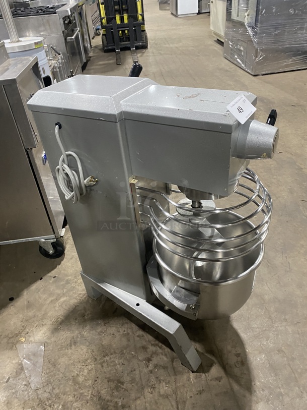 NICE! UNIVEX  20qt Countertop Planetary Mixer With Guard! Heavy Duty Stainless Steel Bowl! Model SRM20 Serial SRM204930244! Working When Removed!  - Image 3 of 10