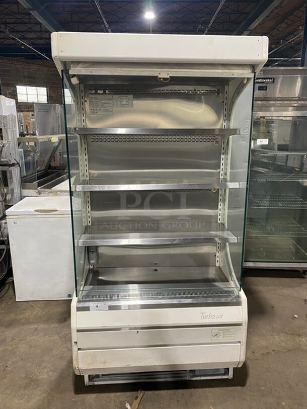 Turbo Air Commercial Refrigerated Open Grab-N-Go Case Merchandiser! With Clear Sides! Stainless Steel Body! Model: TOM40 SN: OM40003051 60HZ 1 Phase
