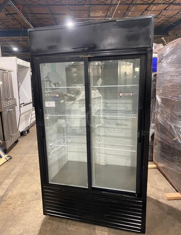 True Commercial 2 Door Reach In Cooler Merchandiser! With Poly Coated Racks! 115V 1PH