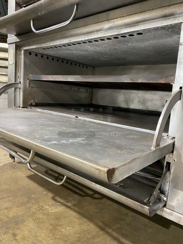 Blodgett Commercial Natural Gas Powered Double Deck Baking/ Pizza Oven! All Stainless Steel! On Legs! 2x Your Bid Makes One Unit! Working When Removed! - Image 8 of 12