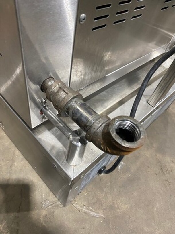 Attias Natural Gas Powered Countertop 4 Burner Gyro Machine! All Stainless Steel! On Small Legs! Model: GRY-4 SN: 061955 - Image 10 of 11