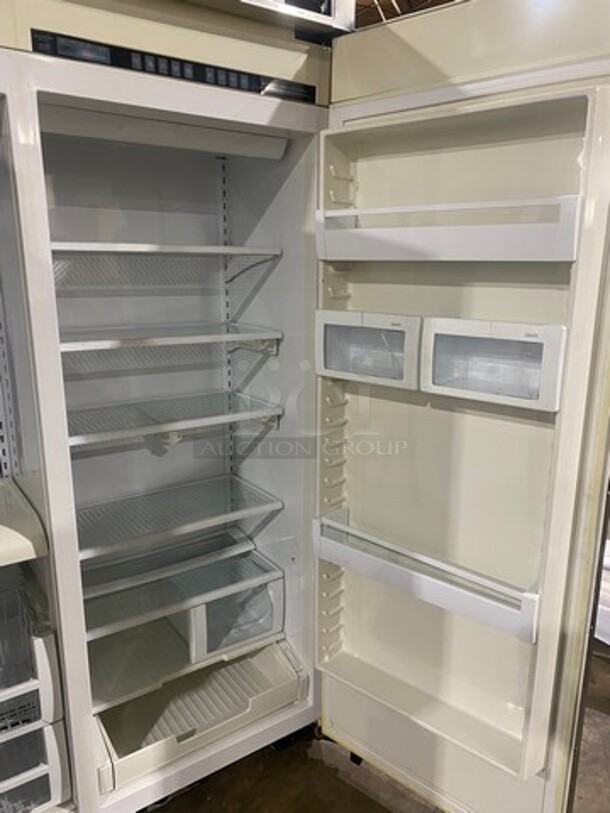 Viking Upright Half Cooler Half Freezer Combo Unit! With Poly Coated Racks And Shelves! All Stainless Steel!
 - Image 7 of 11