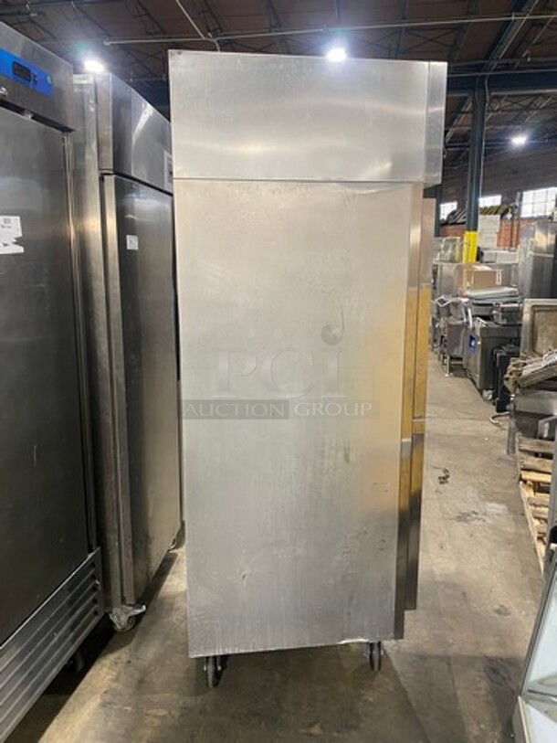 Victory Commercial Single Door Reach In Freezer! With Poly Coated Racks! All Stainless Steel! On Casters! Working When Removed! Model: VF1 SN: J0752704 115V 60HZ 1 Phase - Image 3 of 9