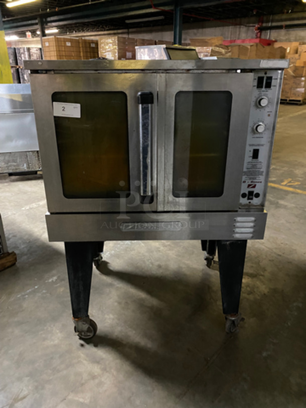 Southbend Commercial Natural Gas Powered Convection Oven! With 2 View Through Doors! With Metal Oven Racks! All Stainless Steel! On Casters! B Series!