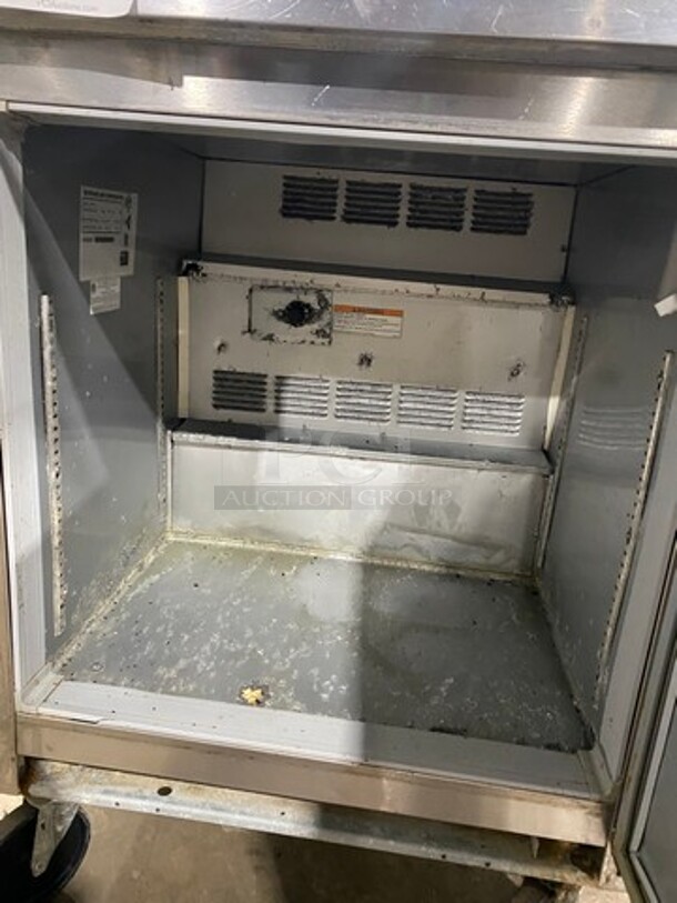 Beverage Air Commercial Single Door Lowboy/Worktop Freezer! All Stainless Steel! On Casters! Model: WTF27A SN: 10502225 115V 60HZ 1 Phase - Image 5 of 7