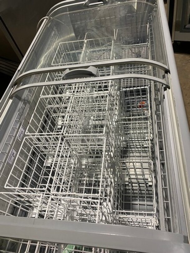 AHT Commercial Reach Down Chest Freezer Display! With Poly Coated Baskets! With Sliding Top Doors! Model: MALTA185 SN: 30339300002945! 120V 60HZ 1 Phase!
 - Image 5 of 8