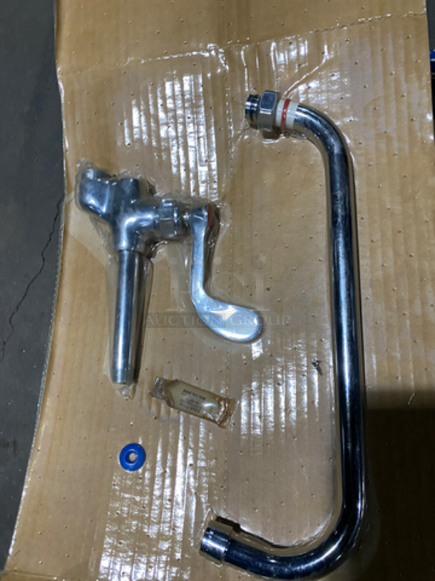 IN A BOX! Commercial Faucet With Handles! Stainless Steel! - Image 2 of 3