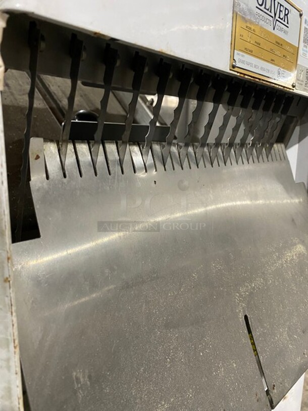 Oliver Metal Commercial Floor Style Bread Loaf Slicer! MODEL 79732NC SN:164680 115V 1Ph - Image 9 of 10