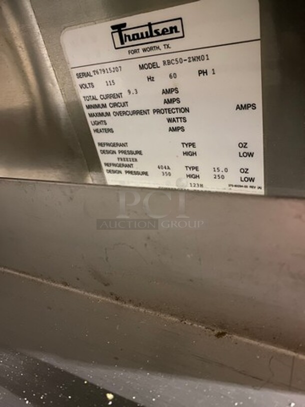 FAB! Traulsen Commercial Single Door Blast Chiller/ Shock Freezer! All Stainless Steel! On Legs! Model: RBC50ZWM01 SN: T67915J07 115V 60HZ 1 Phase - Image 11 of 11
