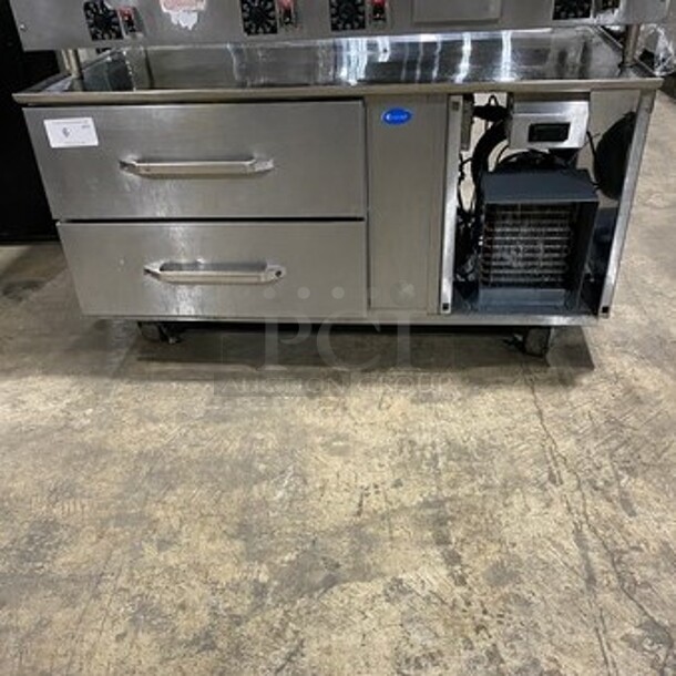 Randell Commercial 48 Inch Refrigerated Chef Base! With 2 Drawer Storage Space! All Stainless Steel! On Casters! Model: 20048SC SN: W13813161 115V 1 Phase - Image 1 of 8